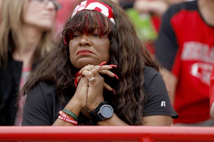 2017 Nebraska vs Northern Illinois football sad fan USATSI_10283870